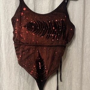 Fern Print Halter Top